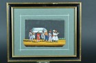 Rare Antique Painting India Company School Mica 19th Century Burial Offering N  4