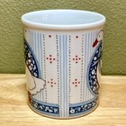 B d Goose Mug White Geese Blue Ribbon 10 Ounce Coffee Drinking Tea Cup Vintage