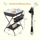 Infant Baby Changing Table Folding Diaper Station Nursery Organizer Black