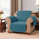 Sofa Slipcover Reversible Couch Cover Furniture Protector With Elastic Straps   