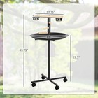 Bird Play Stand  Portable Parrot Perch  Bird Feeder Station  Grey