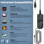 Laptop Charger 65w Usb Type C  usb-c  Ac Power Cord Supply