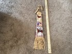 Vintage Native American Pipe Bag  Pictorial  Double Sided Beading Beautiful