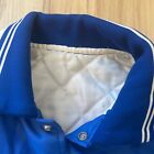 Vintage Dundee Michigan Vikings High School Satin Jacket Blue 70s Size Large