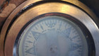 Vtg Maritime Polaris M c  Co Floating Brass Compass In Wooden Box W glass Cover