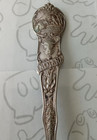 Indiana State Ssp Silver Plate Spoon Silverplate Vintage Buffalo Bison