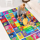 Abc Kids Rug For Playroom  Educational Play Mat For Kids  Preschool Rugs With Ab
