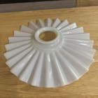 Antique White Milk Glass Petticoat Oil Lamp Shade 8 1 8     Diameter 1-1 2   center 