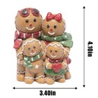 Christmas Gingerbread Family Figurines          Hand-painted Resin Holiday Brown