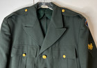 Vintage Us Army Military Officer Green Dress Jacket 41 Long Eagle Buttons
