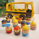 Vintage Little Tikes School Bus With 11 Toddle Tots People Kids