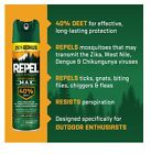 Repel Insect Repellent Sportsmen Max Formula 40  Deet Aerosol Value  2 Cans  New