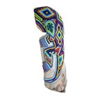 Huichol Beaded Lizard Sculpture Mexican Folk Art Peyote Vision Gecko Iguana 12 