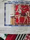 Carousel Horse Quilted Throw Christmas Red 50x60 Colorful  New Festive Holiday