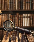 Vintage Magnifying Glass Wooden Handle Antique Brass Handheld Magnifier   