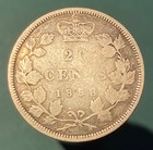 Vf  - 1858 - 20 Cents -  Canada  -  Nice Silver Coin 