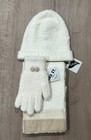 Victoria s Secret Moda Int l Wool Blend Boucle Ivory -hat Scarf   Gloves Set Nwt