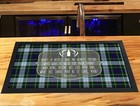 Burns Night Decor Bar Runner - Bottle Quote Scottish Tartan Mat