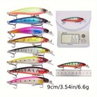 43pcs Minnow Fishing Lures Kit - Hard Bait Plastic Tackle Crank Baits