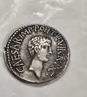 Roman Silver Denarius Mark Antony And Octavian