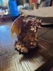 Purple Fantasy Dragon Figurine Treasure Hoard Statue Gothic Decor Resin