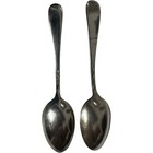 Stieff Sterling Silver 5 7 8  Teaspoons Rose Repousse Pattern No Mono Pair Set 2