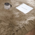 Faux Sheepskin Rug Beige Faux Fur Fluffy Area Rug For Living Room Bedroom Decor