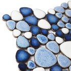 Parrotile Blue Shower Floor Pebbles Tile Bathroom Mosaic Backsplash Wall Tiles
