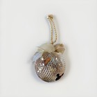 Disney Mickey Mouse Gold Metal Wire Mesh Xmas Ornament 3  Diameter  Collectible