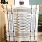 Palestine Keffiyeh Scarf Cotton Shemagh Tassels 48x48 Traditional Wrap