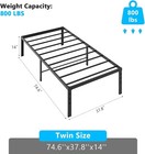 Size Twin Metal Platform Bed Frame mattress Foundation Bed Base heavy Duty Steel