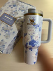 Stanley Love Shack Fancy 40oz Quencher Everblooming Rosettes Blue Floral Tumbler