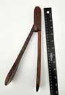 Vintage Danish Modern Teak Wood Salad Tongs Spring Action 9  Long Excellent