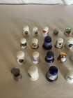 Mixed Lot Of 30 Vintage Collector Thimbles  ceramic  Metal 