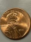 Mint Error  2001 Lincoln Zinc Memorial Cent Penny Struck Off Center Strike  345