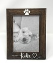 Pet Picture Frame Name Dog Photo Cat Paw Print Frame Gift Memorial Keepsake