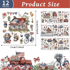 12 Sheets 4 Of July Rub On Transfers For Crafts And Furniture Patriotic Transfer