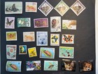 25 Animals On Stamps - No Duplicates - Free Shipping