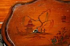 Antique Chinese Japanese Wood Serving Tray Woman Village Ship Trees Large