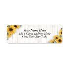 60 Return Address Labels Personalized Printed 3 4 X 2 1 4 Corner Sunflowers