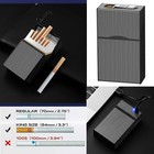 Cigarette Case Tobacco Box W windproof Electric Flameless Lighter Rechargeable
