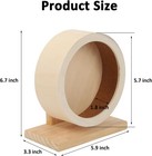 Small Wooden Hamster Wheel Silent Exercise Toy For Dwarf Hamsters Mice Gerbils