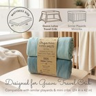 Organic Cotton Travel Crib Sheets Set Of 2     Soft  Washable Fitted For Baby