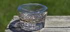 Antique Solid Glass Safety Ink Stand 1866 Inkwell Fountain Pen Large5  Embossed 
