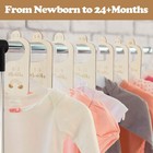 Baby Closet Dividers  7 Pcs  Wooden  Newborn To 24 Months  Hanger  Size