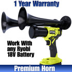 Ryobi 18v Impact Train Air Horn   2 Remote Controls   Dual Trumpet Train Horn
