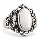 925 Sterling Silver Victorian Poison Ring Size 7 Secret Compartment Pill Box