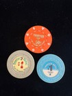Lot Of 3 Frontier Hotel Casino  1   50 Cent Chips Las Vegas Vintage Rare