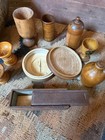 Primitive Old Collection Of Treen Ware Early Cabin Goods