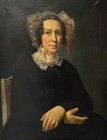 Antique Painting  19th Cen-ry    Portrait Of A Seated Lady   Oil On Canvas